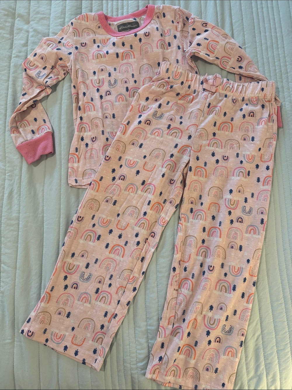 Eddie Bauer Pink Rainbow Pajamas